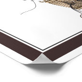 Het vliegveld Penny Farthing Fantasy Flying Machin Poster (Hoek)