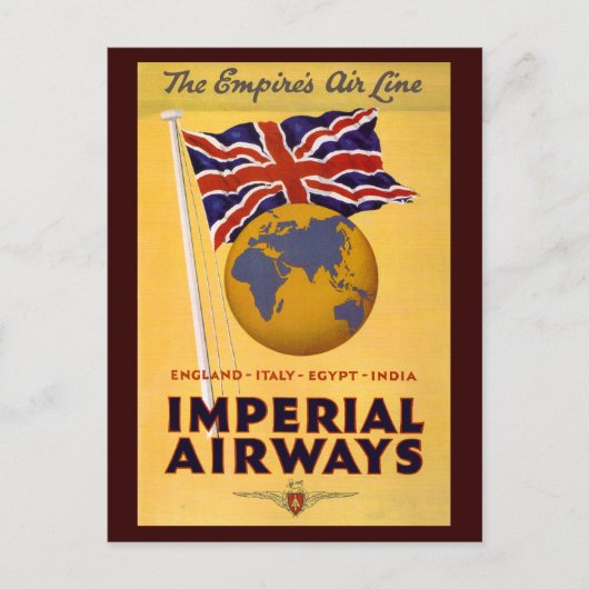 Het vliegveld van het Rijk Briefkaart (Voorkant)