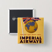Het vliegveld van het Rijk Vierkante Button 5,1 Cm (Voorkant /achterkant)