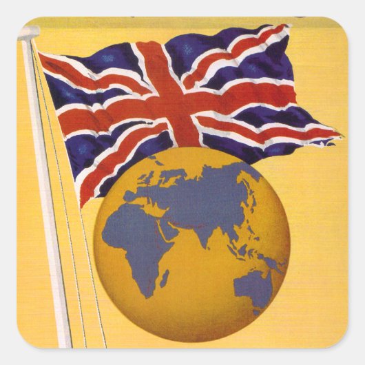 Het vliegveld van het Rijk Vierkante Sticker (Voorkant)