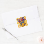 Het vliegveld van het Rijk Vierkante Sticker (Envelop)