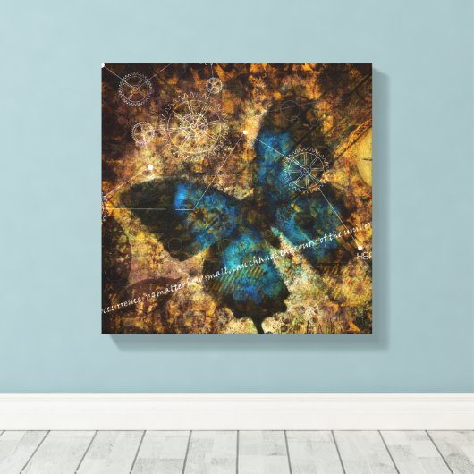 Het vlindereffect overwegen canvas afdruk (Insitu (Houten vloer))