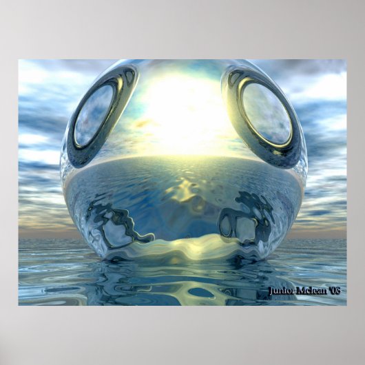 Het vloeibaar metallisch Poster (Voorkant)