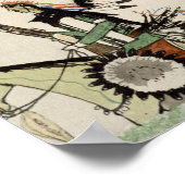 'Het vloeiend maken van de Place Dance' (inkt op p Poster (Hoek)