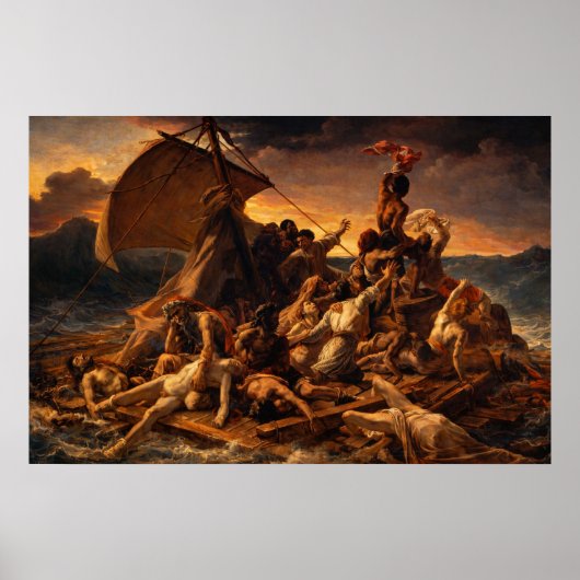 Het Vlot van de Medusa van Théodore Géricault Poster (Voorkant)