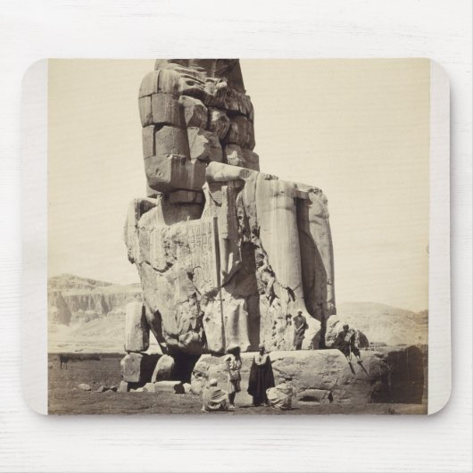 Het "Vocal Memnon", kolossaal beeld van Amenhotep  Muismat (Voorkant)