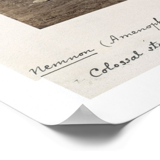 Het "Vocal Memnon", kolossaal beeld van Amenhotep Poster (Hoek)