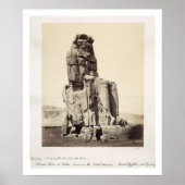 Het "Vocal Memnon", kolossaal beeld van Amenhotep Poster (Voorkant)