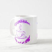 Het voeden van ambities, één beker per keer. koffiemok (Voorkant links)