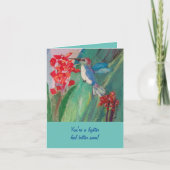 Het Voeden van de kolibrie op nectar Kaart (Voorkant)