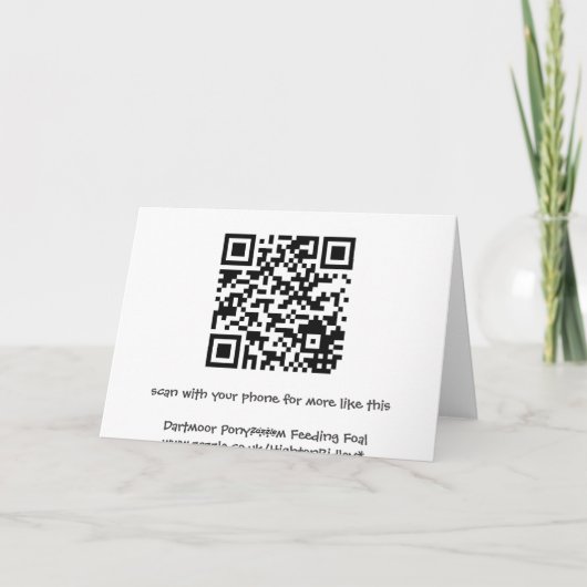 Het Voeden van de Merrie van het pony de Kaart (Achterkant)