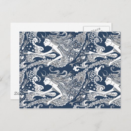 Het voeden van de vis briefkaart (Voorkant / Achterkant)