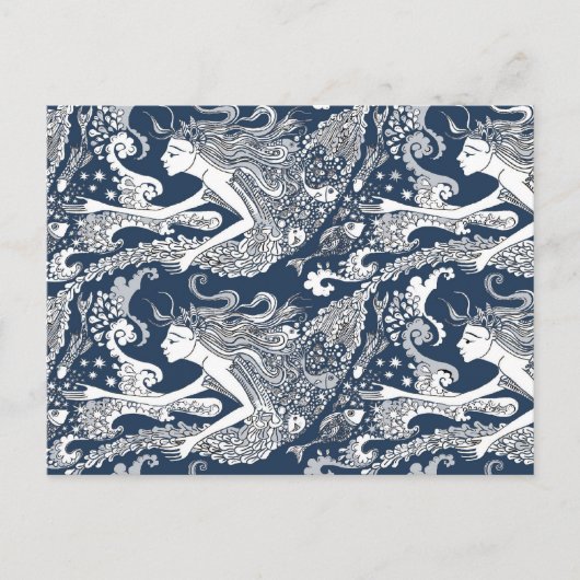 Het voeden van de vis briefkaart (Voorkant)