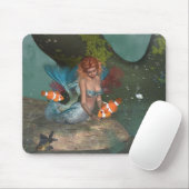 Het voeden van de vissen Mermaid Mousepad Muismat (Met muis)
