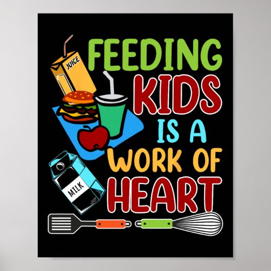 Het Voeden Van Kinderen Is Een Hart Werk School Lu Poster (Voorkant)