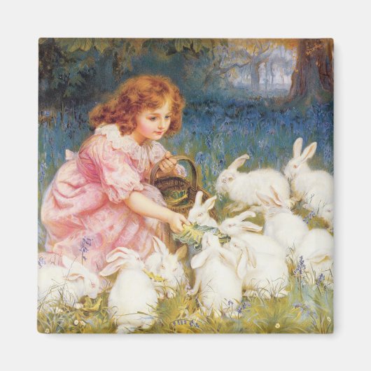 Het voeden van konijnen magneet (Voorkant)