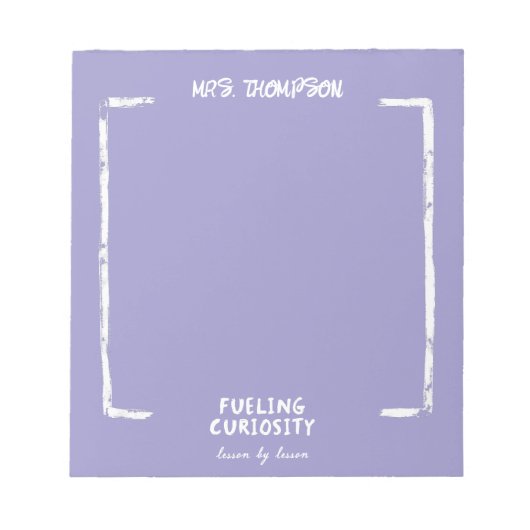 Het voeden van nieuwsgierigheid gepersonaliseerde  notitieblok (Voorkant)