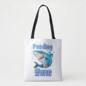 HET VOEDEN ZONEHAAI, CARTOON STIJL TOTE BAG (Voorkant)