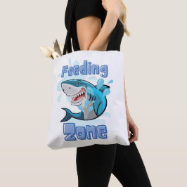 HET VOEDEN ZONEHAAI, CARTOON STIJL TOTE BAG