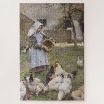Het voederen van kippen (door Walter Frederick Osb