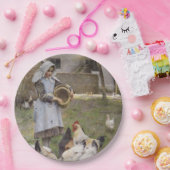 Het voederen van kippen (door Walter Frederick Osb Papieren Bordje (Feest)