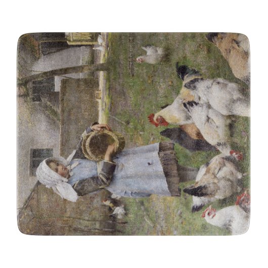 Het voederen van kippen (door Walter Frederick Osb Snijplank (Voorkant)