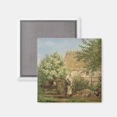 Het voederen van kippen magneet (Voorkant / Achterkant)