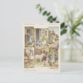 Het voederen van landbouwhuisdieren briefkaart (Staand voorkant)