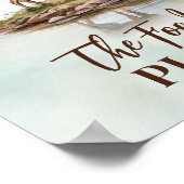 Het voedsel perceel jacht partij voedsel tafel tek poster (Hoek)