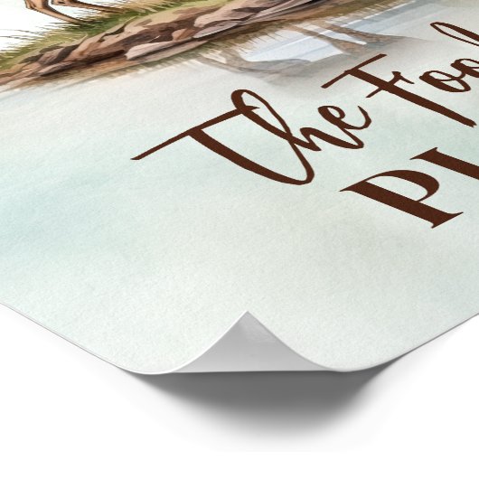 Het voedsel perceel jacht partij voedsel tafel tek poster (Hoek)