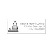 Het voegt houten adresstempel toe rubberstempel (Afrduk)