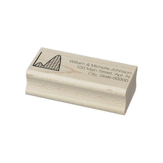 Het voegt houten adresstempel toe rubberstempel (Stempel)