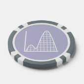 Het voegt in Lavender op Poker Chips (Enkel)