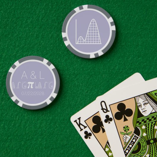 Het voegt in Lavender op Poker Chips (Pokertafel (Dubbel))