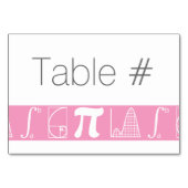 Het voegt in Petal Pink Table Kaart toe (Achterkant)