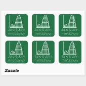 Het voegt omhoog in Groene Sticker toe (Vel)