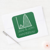 Het voegt omhoog in Groene Sticker toe (Envelop)