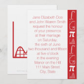 Het voegt toe in Cherry Wedding Invitation Kaart (Voorkant / Achterkant)