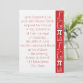 Het voegt toe in Cherry Wedding Invitation Kaart (Staand voorkant)