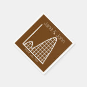 Het voegt toe in chocolade Napkins Servetten (Hoek)
