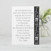 Het voegt toe in de uitnodiging voor een Black Wed (Staand voorkant)