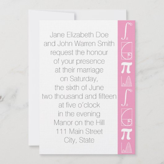 Het voegt toe in Petal Pink Wedding Uitnodiging (Voorkant)