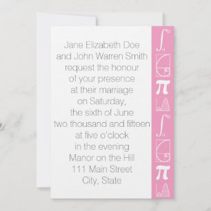 Het voegt toe in Petal Pink Wedding Uitnodiging