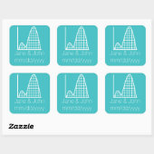 Het voegt toe in Turquoise Sticker (Vel)