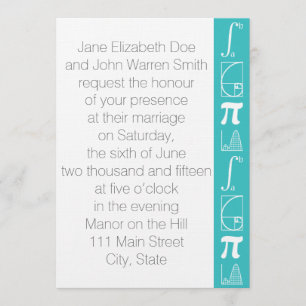 Het voegt toe in Turquoise Wedding Invitation Kaart
