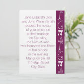 Het voegt toe in Wine Wedding Uitnodiging (Staand voorkant)