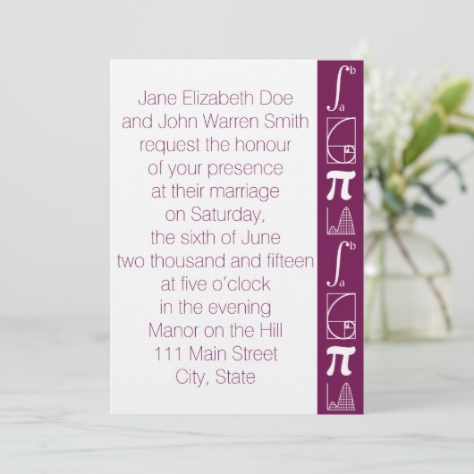 Het voegt toe in Wine Wedding Uitnodiging (Staand voorkant)