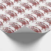 Het voelen Crabby Red Pencil Ocean Crab Art Cadeaupapier (Hoek)