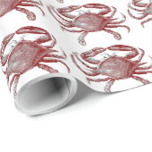 Het voelen Crabby Red Pencil Ocean Crab Art Cadeaupapier (Rol Hoek)