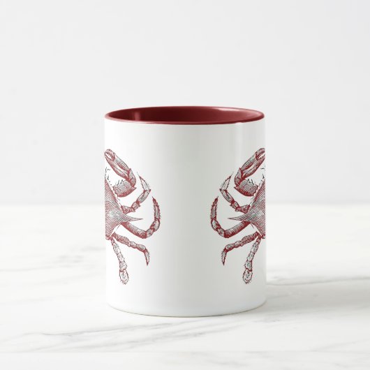 Het voelen Crabby Red Pencil Ocean Crab Art Mok (Midden)